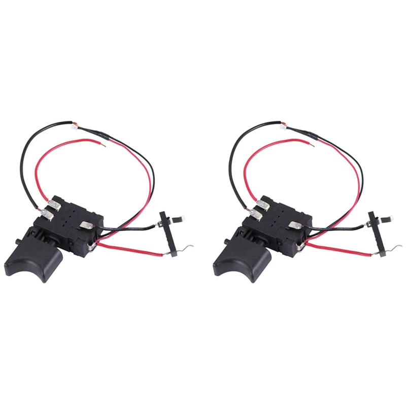

2X DC 7.2 V - 24 V 16A Electric Drill Control Switch Cordless Trigger Switch With Small Light For Power Tool