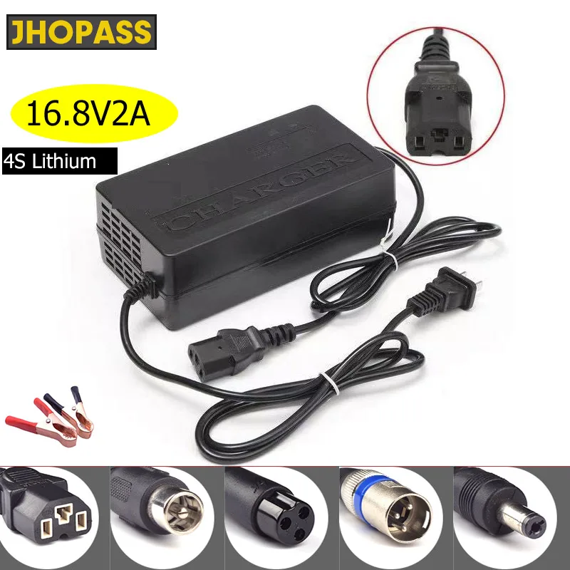 

Output 16.8V2A For 12V2A 4s Lithium Battery Charger with clamps clips Li-ion battery pack e-bike high quality Plug EU/US/UK/AU