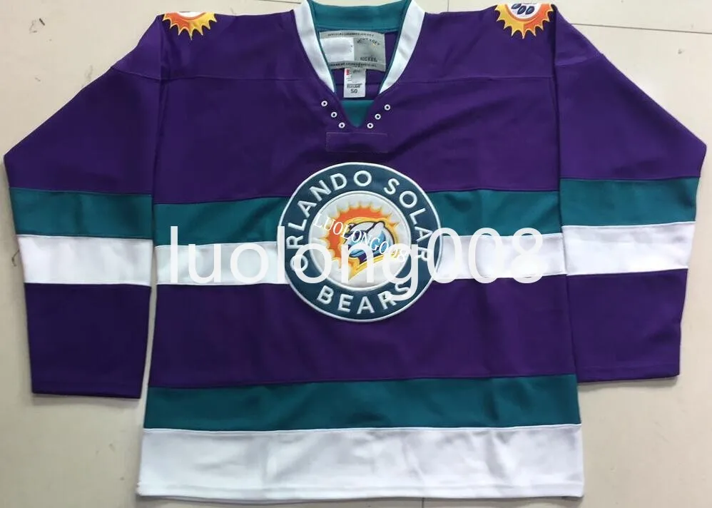 

Custom Orlando Solar Bears Hockey Jersey Embroidery Stitched Customize any number and name Jerseys