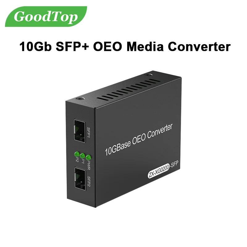 Медиаконвертер GoodTop 10Gb SFP + OEO на двойной медиаконвертер 10G Слоты 100M/1G/2 5G/10GBase-T