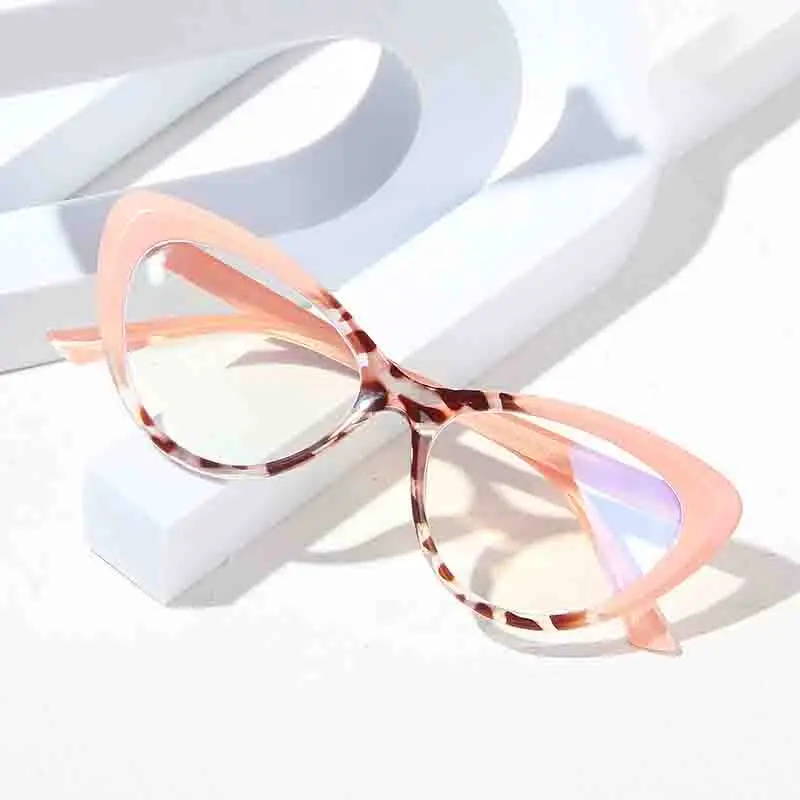 Модные женские очки кошачий глаз 2021 модные прозрачные с защитой от синего света