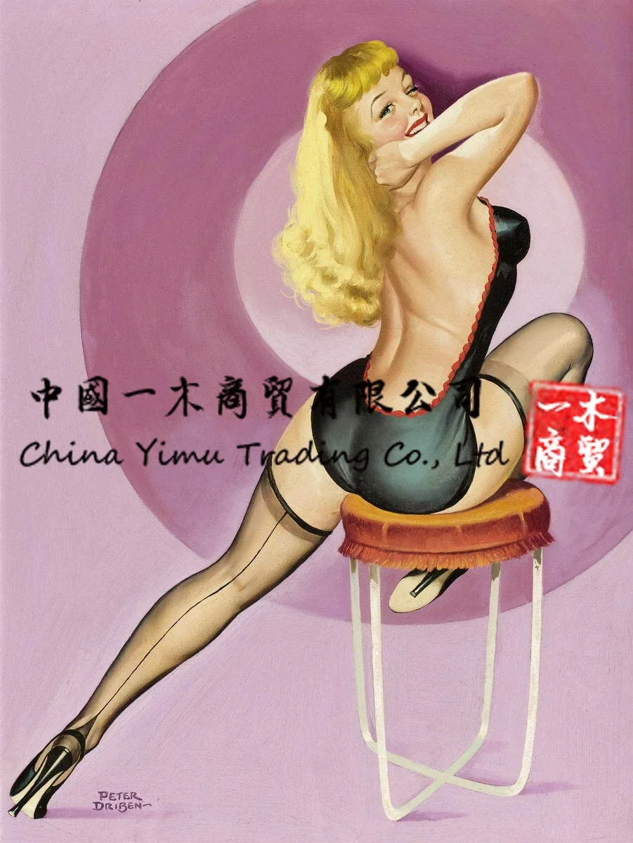 

Художественный Frahm Pin Up для девочек, постер, репродукция, картины, принт на холсте, сексуальная девушка, пивная наклейка