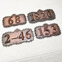diy door number abs plastic customized door plates for home gates hotel room personalized house number stickers door number sign