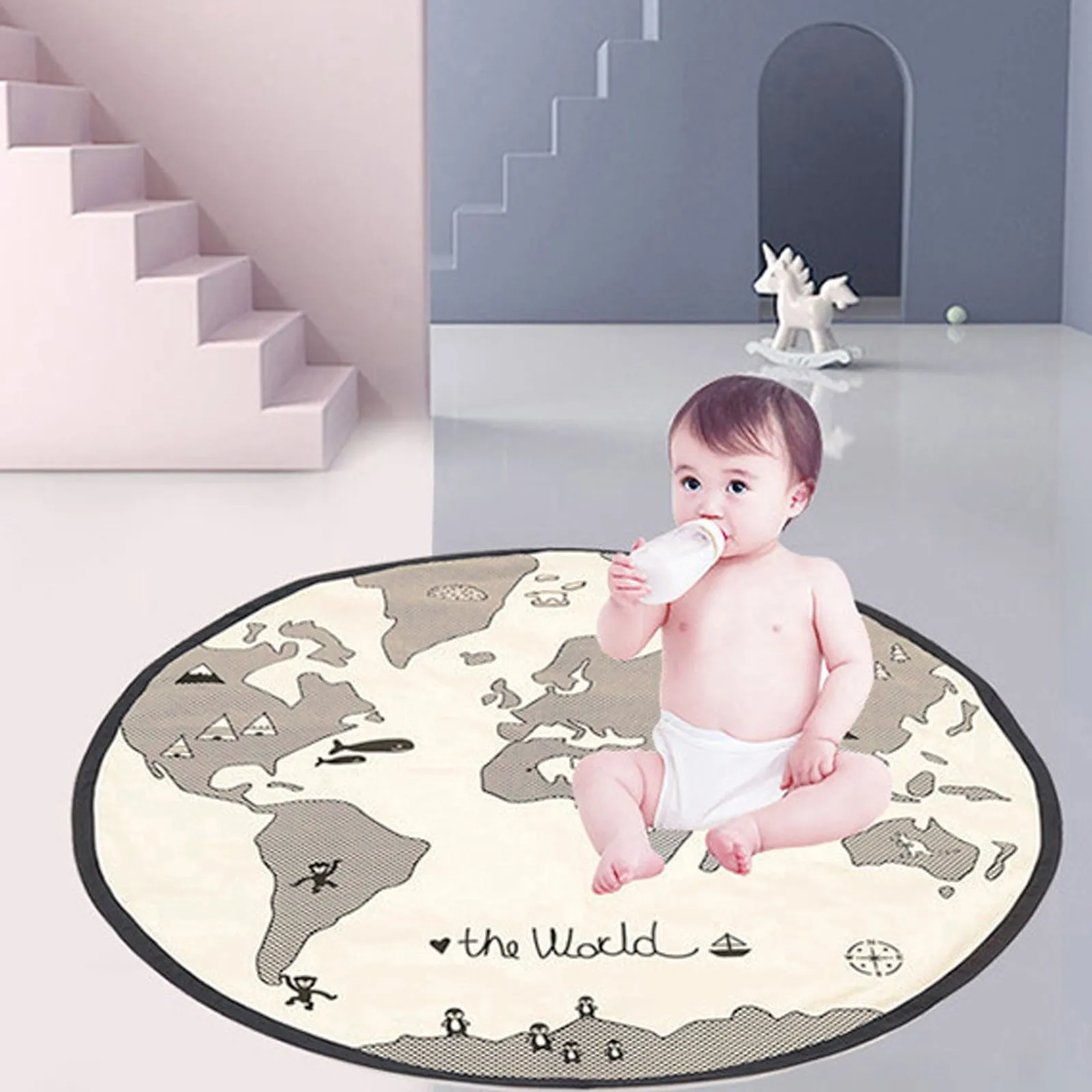 

Friends Door Frame Blanket Stroller Bed Play Mats Game Mat Kids Baby Crawling Cotton Racing Carpet Baby Care Baby Turban Knot
