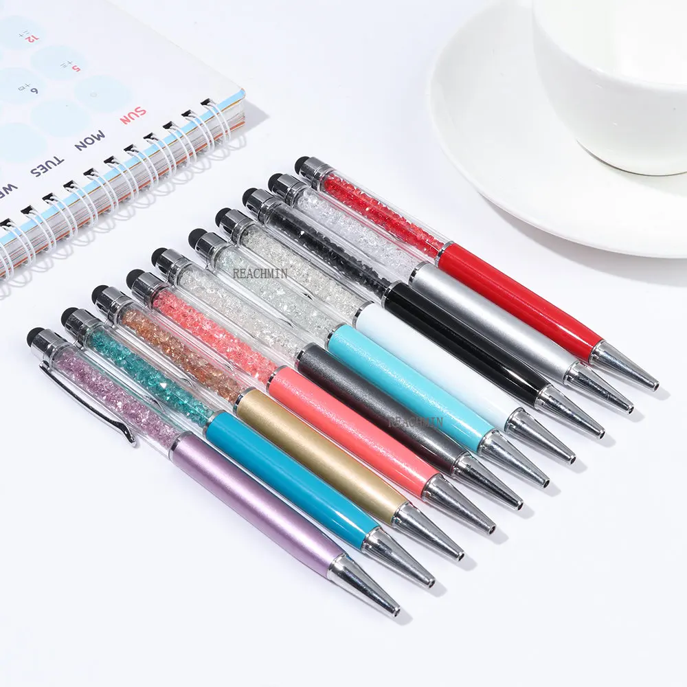 

Crystal Gel Pen Fashion Creative Stylus Green Touch Multicolor Wave Point Pen for Writing Stationery Office& School Black Re