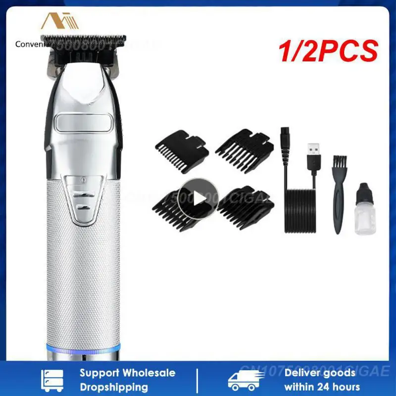 

1/2PCS Professional Hair Trimmer For Men Barber Rechargeable Hair Clipper Cordless Hair Cutting Powerful Machine Hair Beard