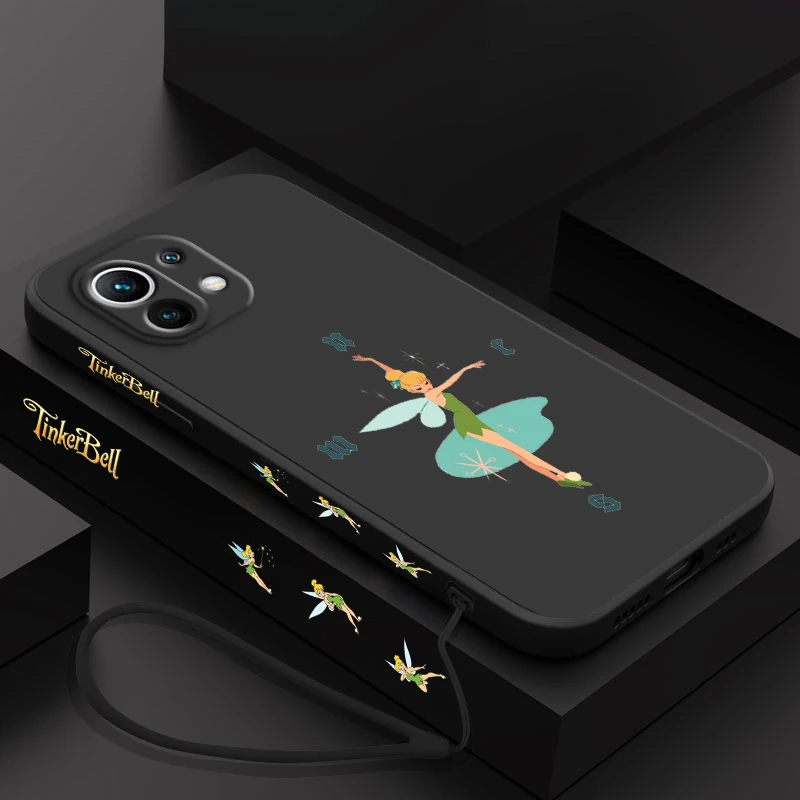 Чехол для телефона Disney Tinker Bell Xiaomi 14 13 12 11 10 T Pro Ultra Lite 5G жидкая левая веревка мягкий