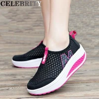 women casual sneakers shoes sport fashion height increasing woman 2020 breathable air mesh swing wedges sneakers women shoes