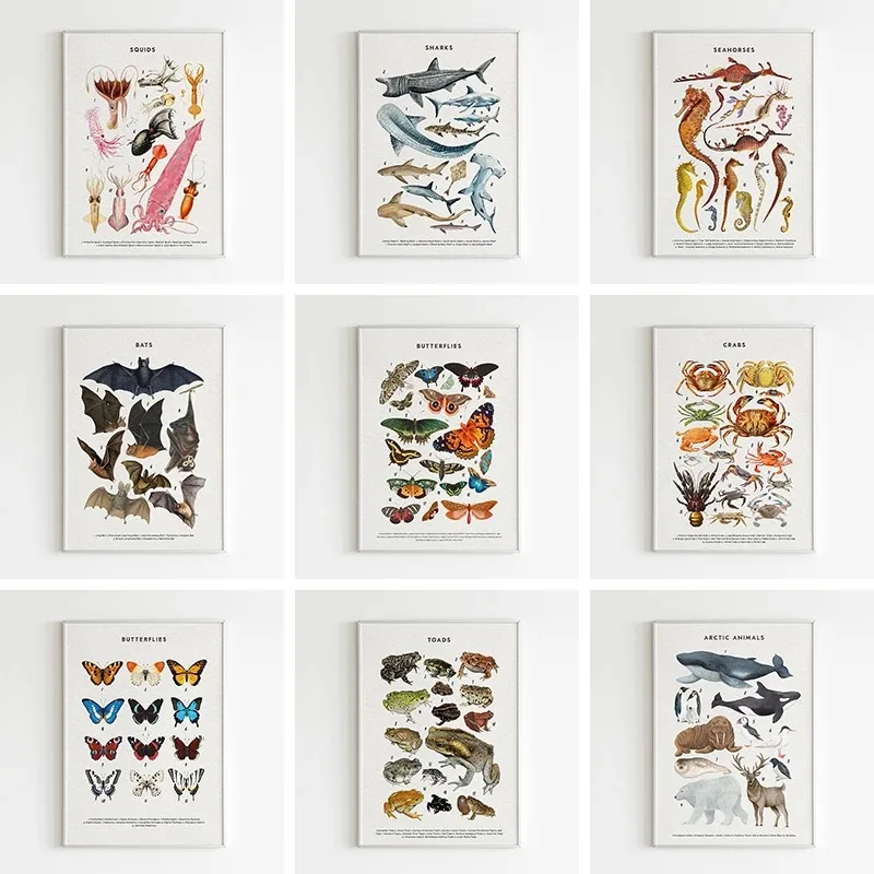 Классический стиль принты на холсте с животными техника окраски распылением