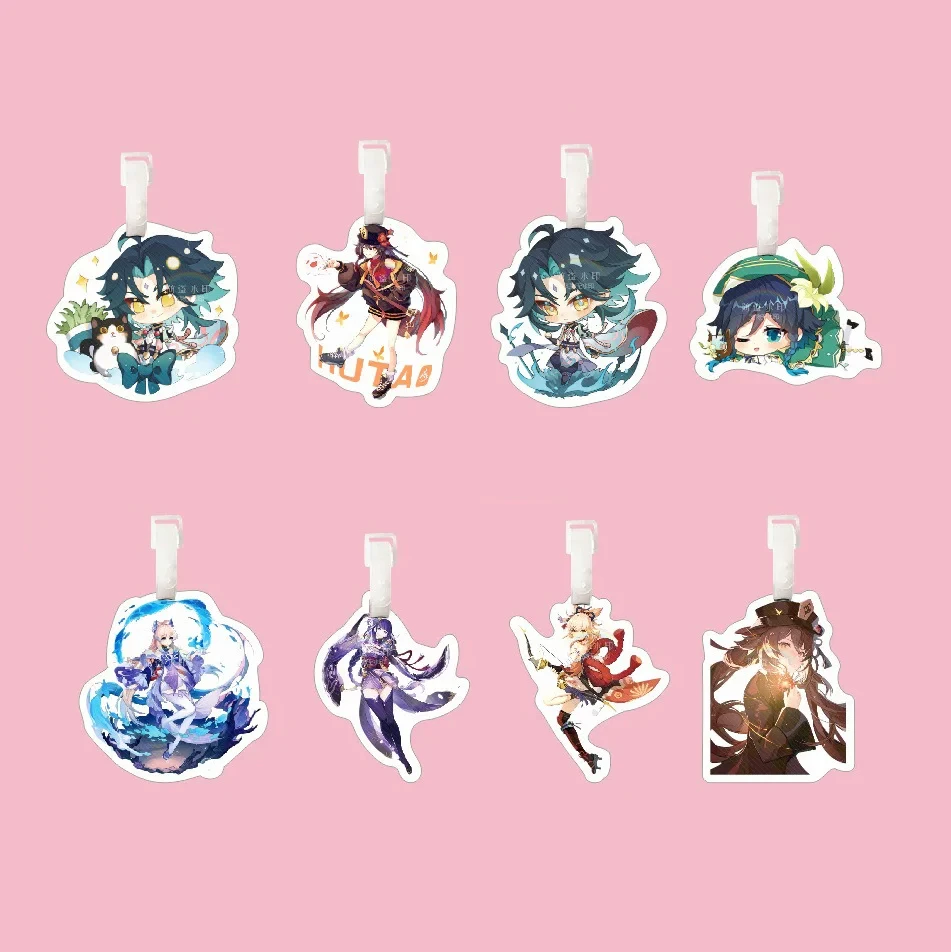 

Genshin Impact Figure Pendant Kawaii Cartoon Luggage Tag Home Decor Gifts