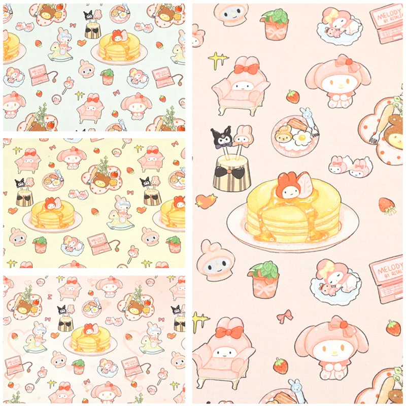 

Sanrio 45*110cm My Melody Cotton Cartoon Printed Fabric Sewing Material Quilting Patchwork Needlework Diy Handmade Bag By Meter