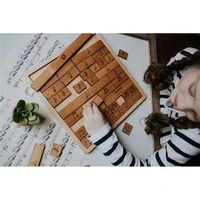 wooden childrens puzzle toys music notes baby learning wood toys high quality house carving arts crafts decoration hot sale