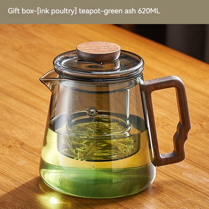 

GIANXI стеклянный чайник 620 мл серый-зеленый