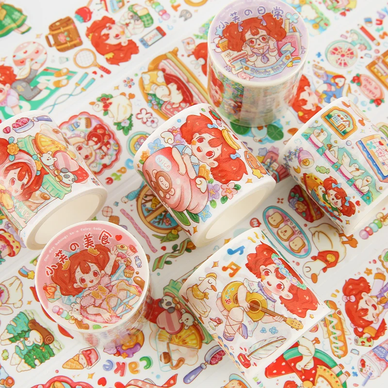 

4PCS/LOT xiao fu's daily life series cute lovely decorative paper tape