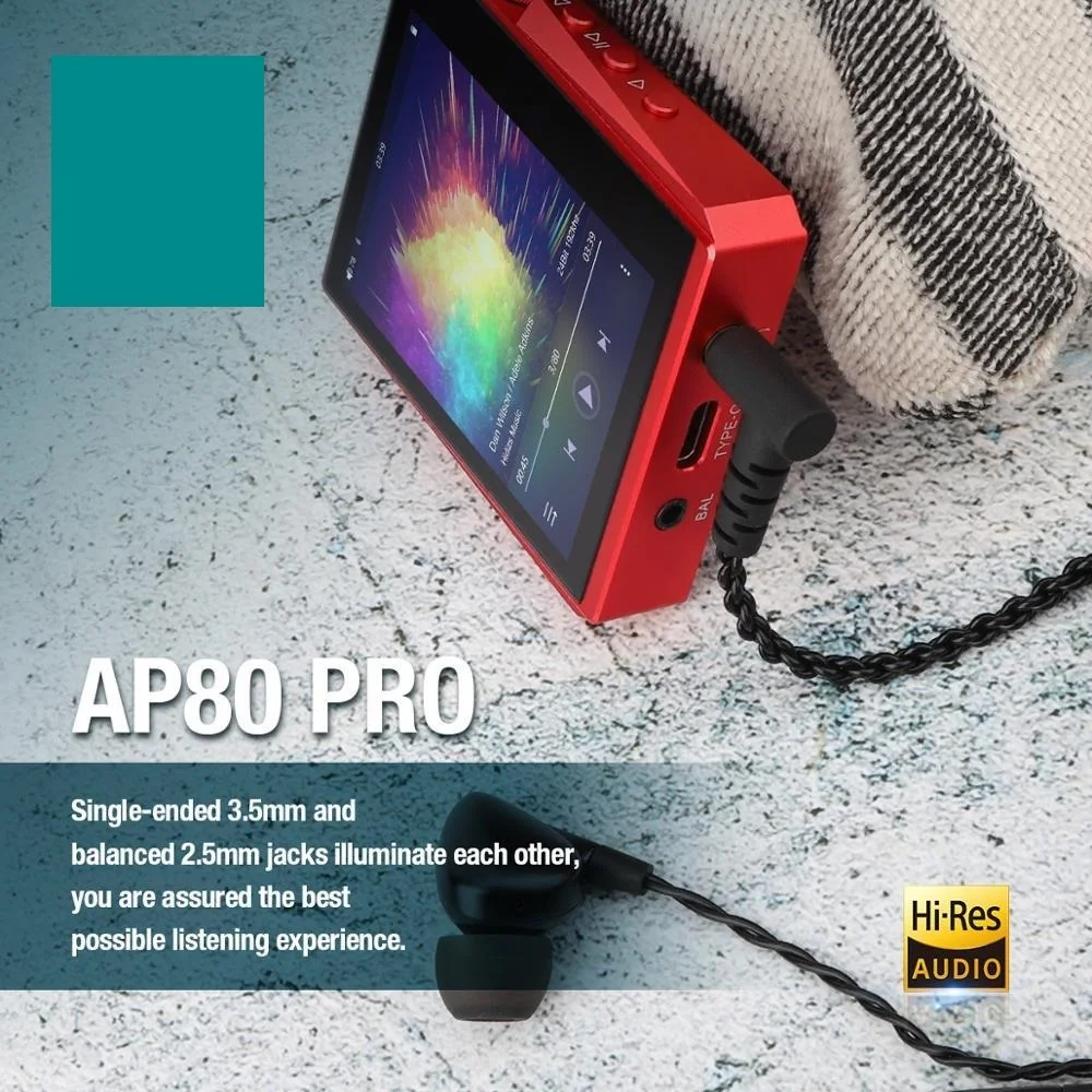 Hi-Fi плеер Hidizs AP80PRO музыкальный MP3-плеер с поддержкой Bluetooth сенсорным экраном