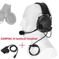 hearangel comtac iii tactical headphones noise cancelling headset hunting shooting airsoft headphones silicone earmuffs u94 ptt