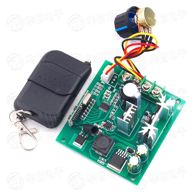 

Wireless remote control digital display DC motor governor 12V24V PWM stepless speed switch 10A controller