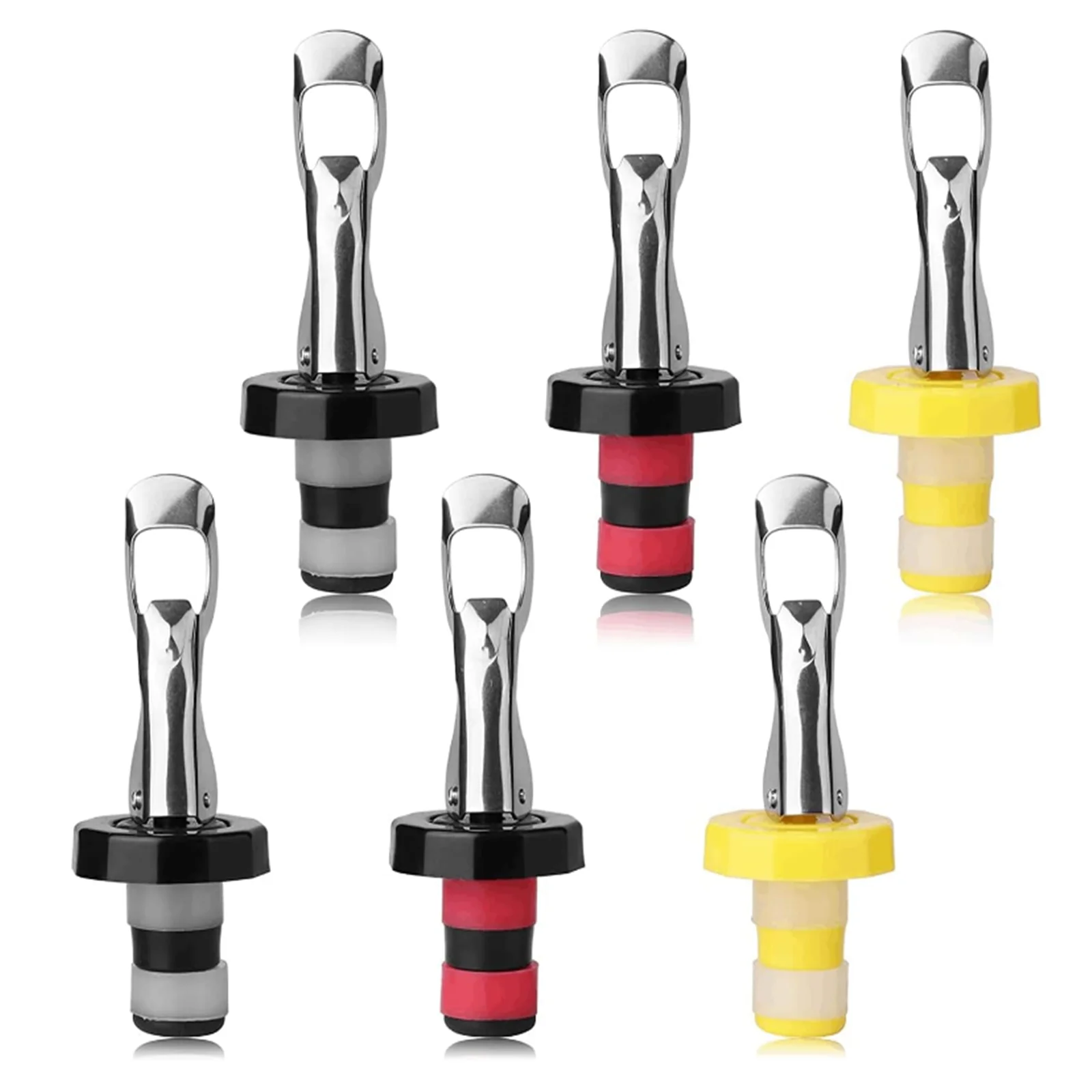 

Reusable corks, silicone vacuum corks, and inflatable manual beverage bottle corks create sealed corks (pack of 6) in multiple c