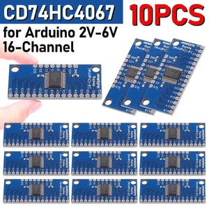 10pcs CD74HC4067 16-Channel Analog Digital Multiplexer Breakout Board Module for Arduino 2V-6V Microcontroller 16 Device RX Line