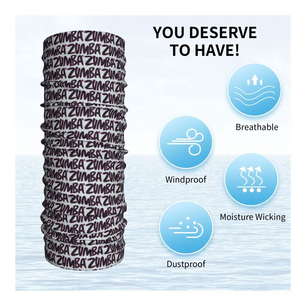 Бандана на заказ Z-zumbas с рисунком для танцев и фитнеса гетры пеших прогулок бега