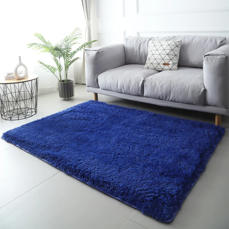 Простой Современный Шелковый шерстяной ковер в нордическом стиле моющееся