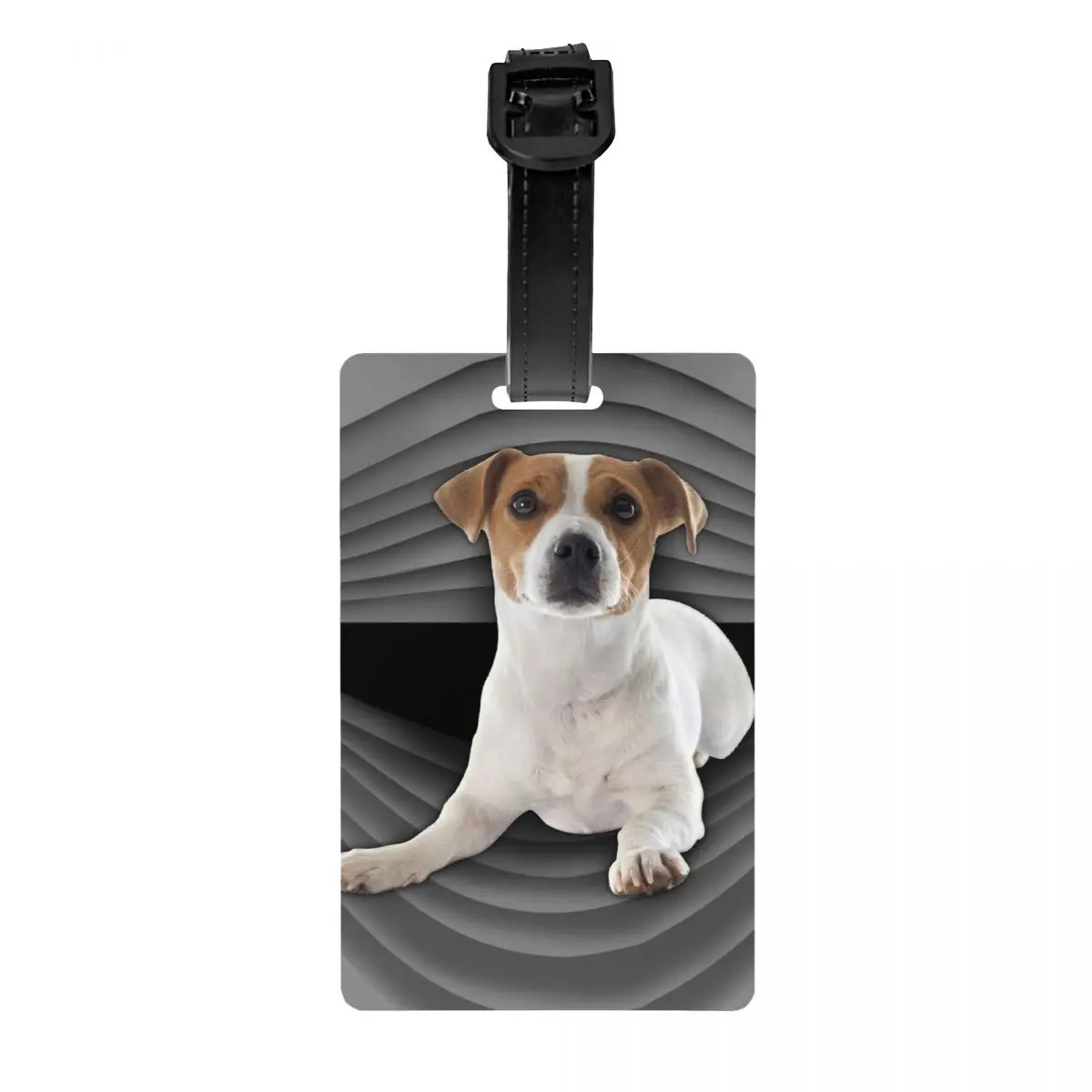 

Custom Cute Jack Russell Terrier Luggage Tag With Name Card Pet Dog Privacy Cover ID Label for Travel Bag Suitcase
