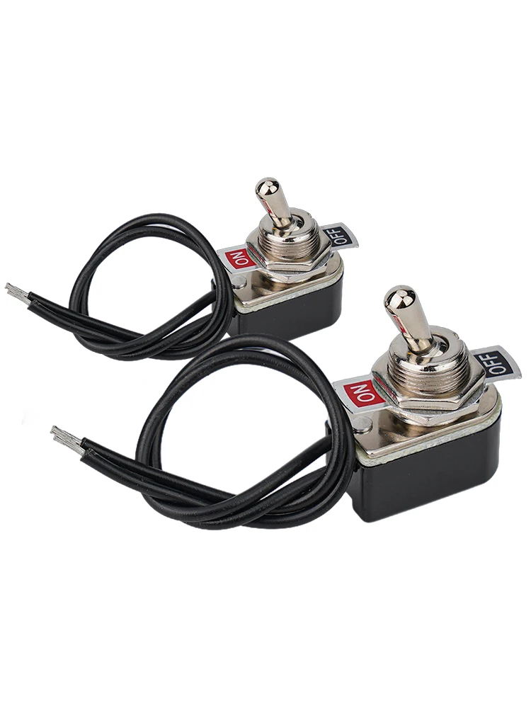 SPST 6A Xtoggle Switch 125V 50M Черный Серебристый Тумблер ON OFF Проводной переключатель с