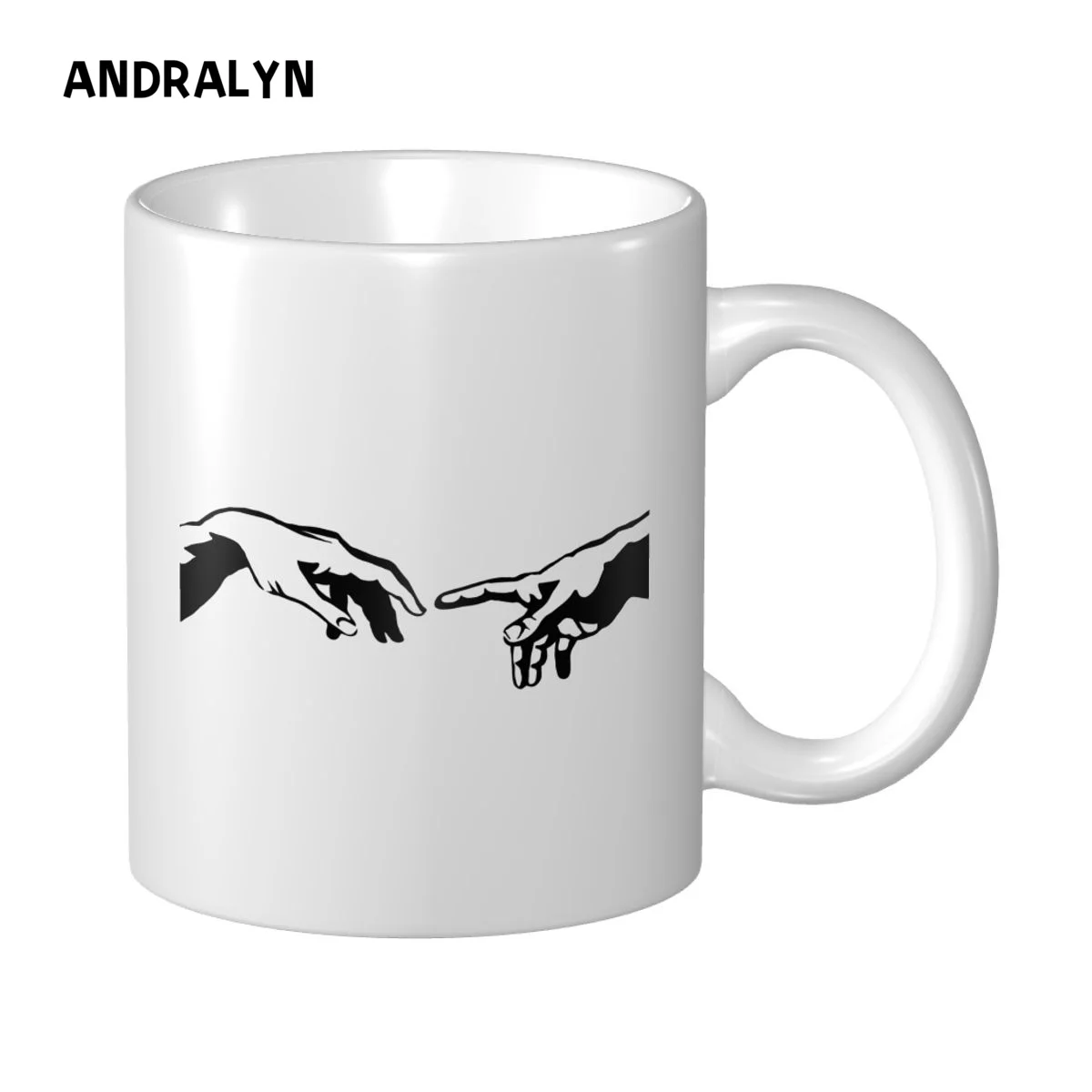 

The Creation Of Adam Mug 330ml Ceramic Creative Milk Tea Coffee Mugs Funny Friends Birthday Gift