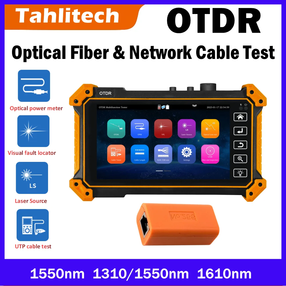 Фото MOT-51 Мини OTDR Активное волокно Live Test 1550 нм 1610 нм 24/26/28 дБ Оптический рефлектометр Сенсорный экран OPM OLS VFL Тестер OTDR №1
