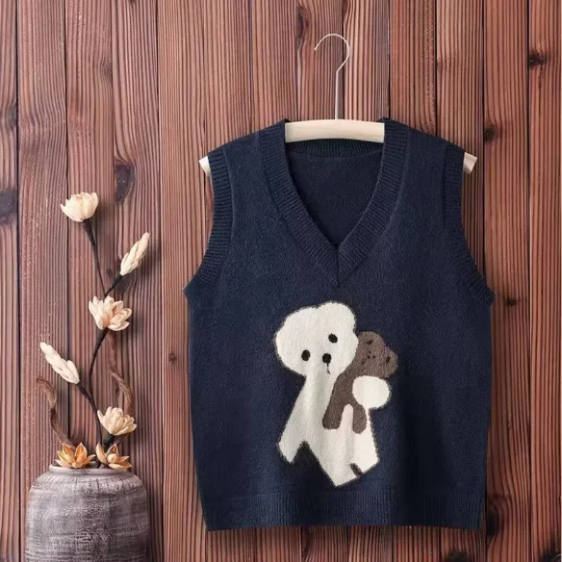 Свободный женский вязаный жилет с открытой спиной осенний топ весна-лето осень