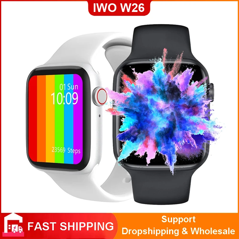 

Original IWO W26 Smart Watch 40/44mm Men Women Heart Rate/Blood Pressure Monitor Clock Bluetooth Call Smartwatch For Android IOS