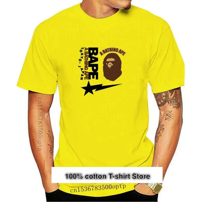 

Bapes-Camiseta corta negra para hombre, индивидуальный дизайн, необычный, с принтом, suave y cómoda, 2021