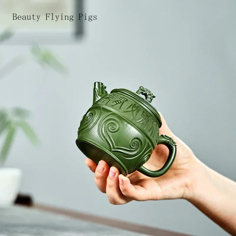 Классическое творчество x см чайник из чистой фиолетовой глины ручной работы