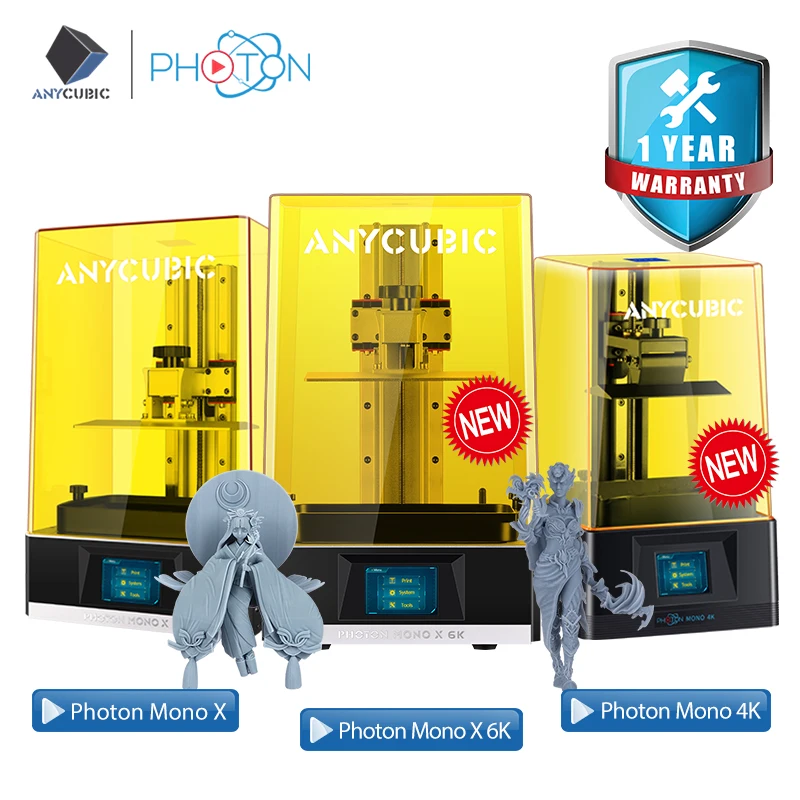 3D принтер ANYCUBIC LCD Photon mono X 4K 6K M3 Plus MAX и DLP ultra печать с стиркой выдержкой 2 0 |