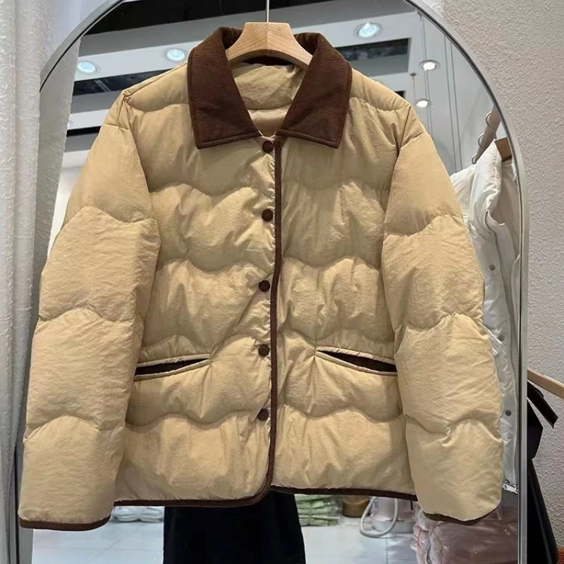Restore Ancient Down Jacket Woman Winter 2023 Demi-season Spring Parka Fluffy New In Outerwear Shirts and Blouses Sleeveless