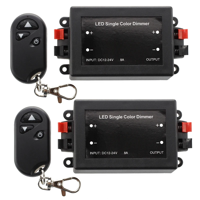 

2X DC 12V Single Color LED Dimmer Controller + RF Remote Control