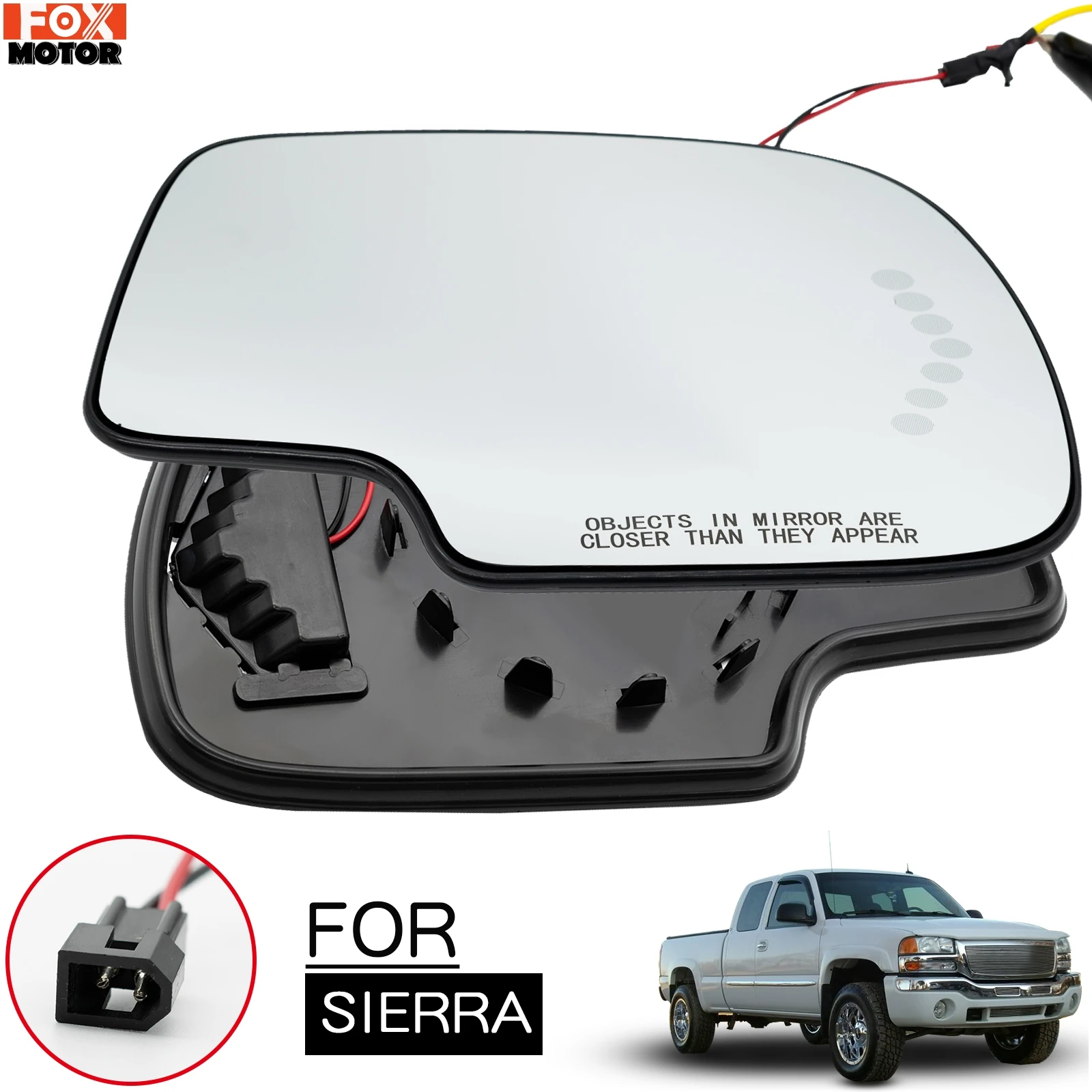 

Для Chevy Silverado GMC Cadillac пассажирское боковое зеркало стекло с подогревом сигнала поворота