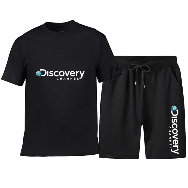 

31Discovery 2023 new summer men's round neck T-shirt+trousers sports suit men's suit short-sleeved polo shirt casual sports suit