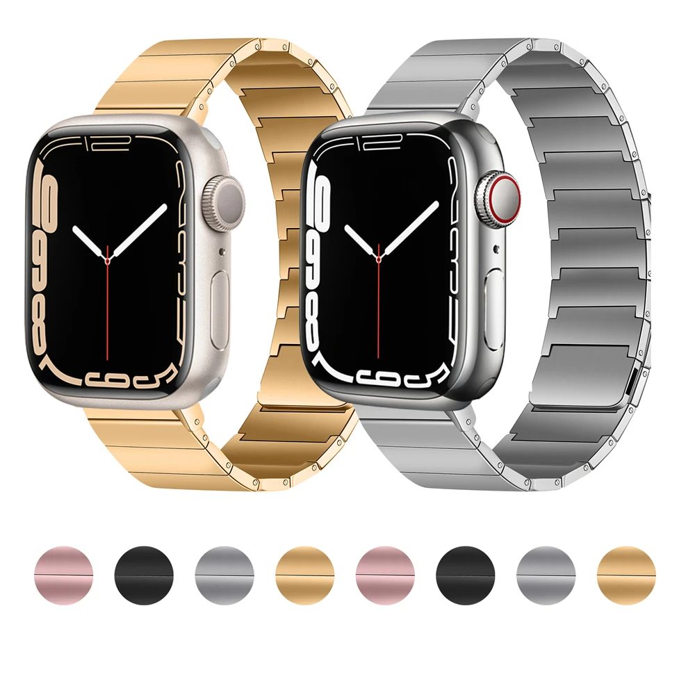 

Metal Strap for Apple Watch Band 44mm 40mm 45mm 41mm 42mm 38mm Stainless Steel Wristband for iWatch Series 876543SE 9 Ultra 49mm