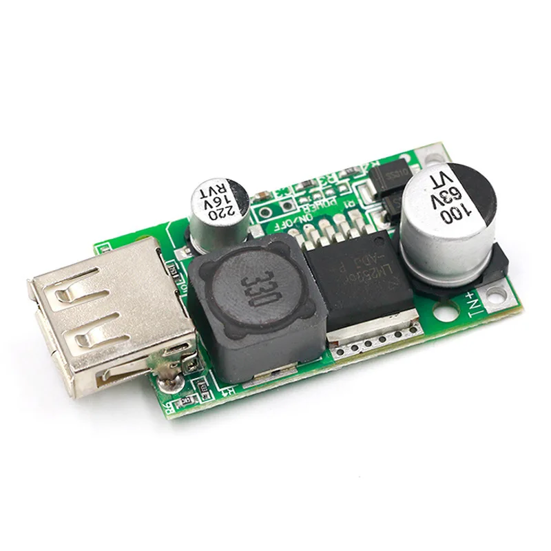 

LM2596HV 5V DC-DC понижающий модуль преобразователя 9V 12V 24V 36V 48V to 5V 3A модуль зарядного устройства USB Board