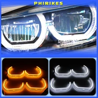 led angel eyes for bmw 3 series e90 e92 e93 m3 2007 2013 coupe cabrioletcar lights accessories halo 3d dtm lci style acrylic