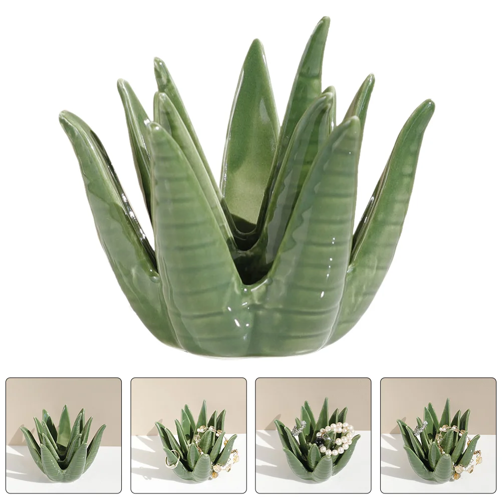 

Jewelry Trinket Ring Dish Succulent Jewelry Tower Ceramic Cactus Dish Plate Jewelry Tray