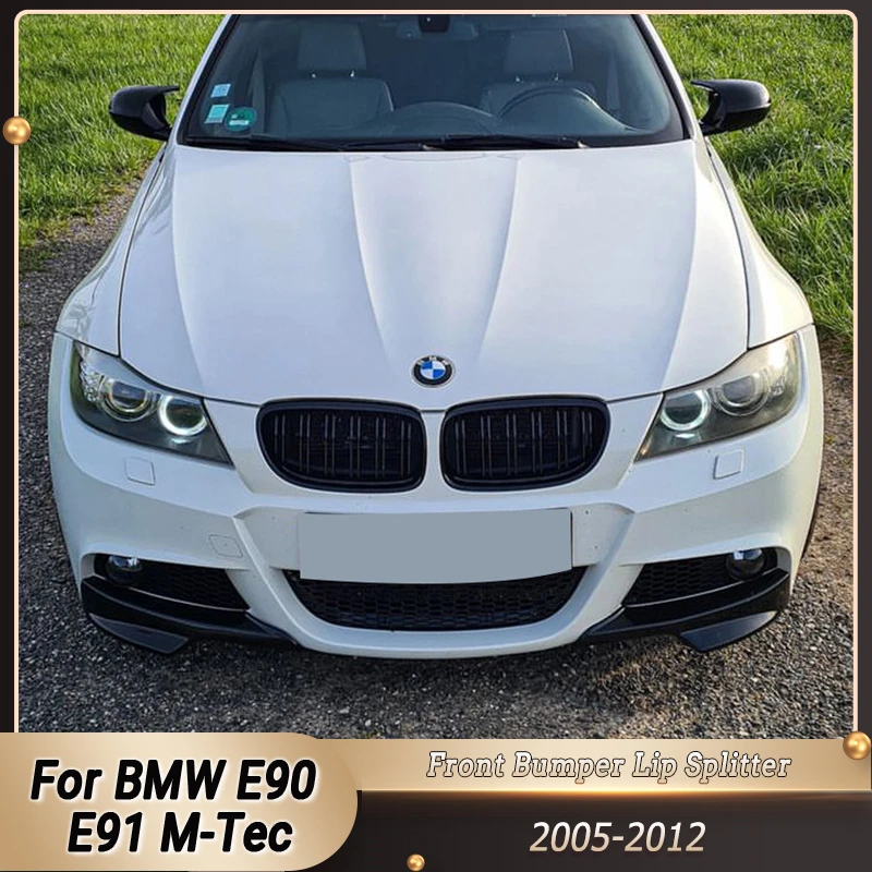 

Сплиттер для губ на передний бампер в стиле МП, комплект для корпуса BMW 3 серии E90 E91 320i 330i M-Tech 2005-2012, сплиттер, Спортивная экстерьерная Настрой...
