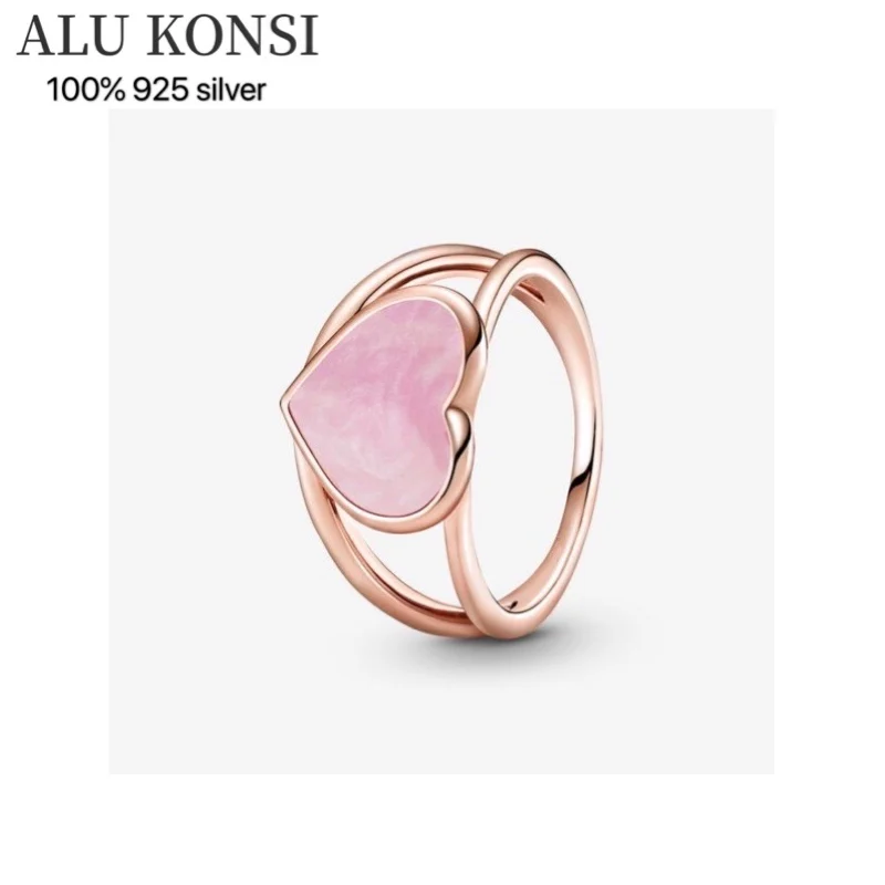 

Женское кольцо из серебра 925 пробы, цвета розового золота