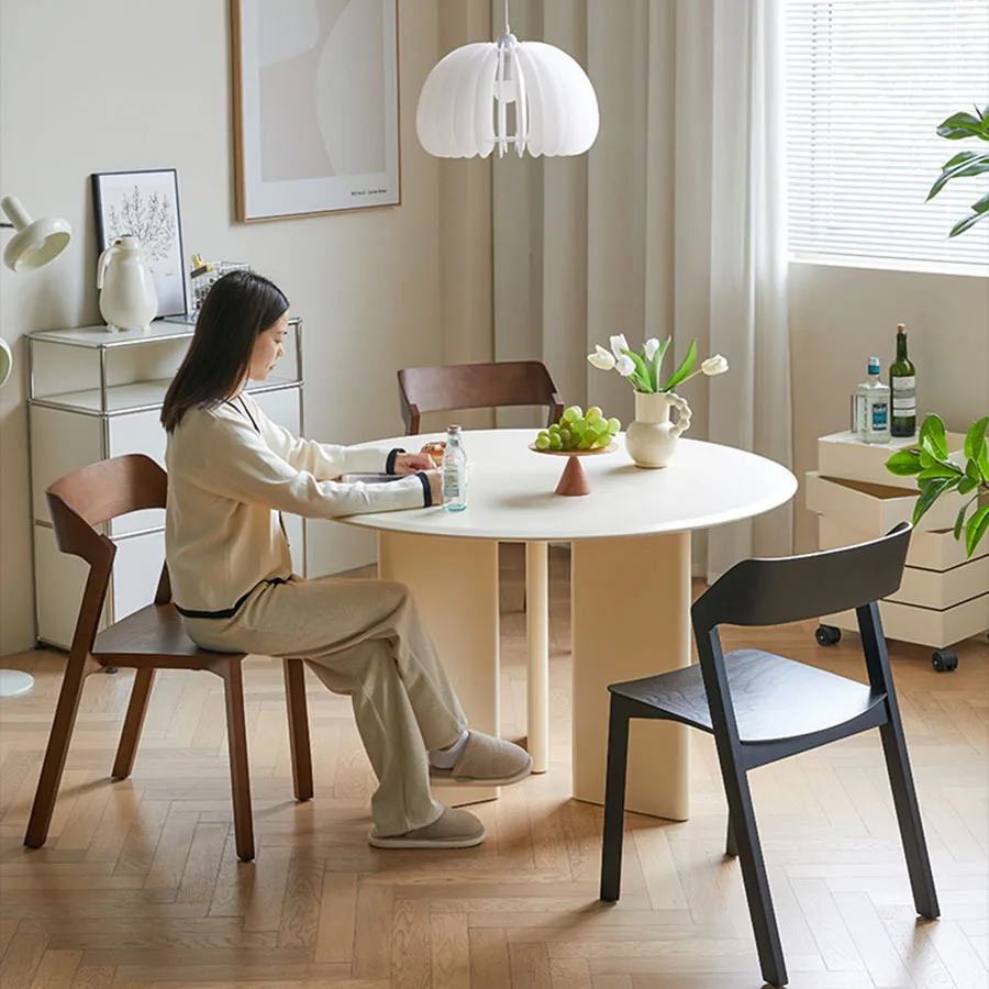 Деревянный обеденный стул черный коричневый классический дизайн портативные