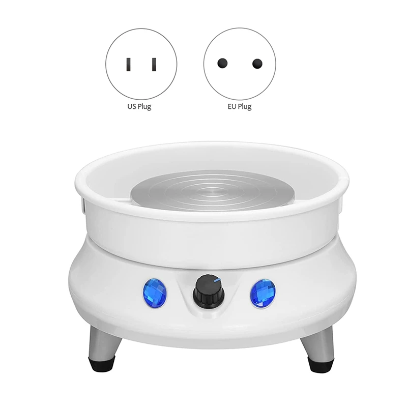 

Pottery Wheel, Electric Ceramic Working Clay Shaper DIY Art Craft Tools With Removable ABS Basin
