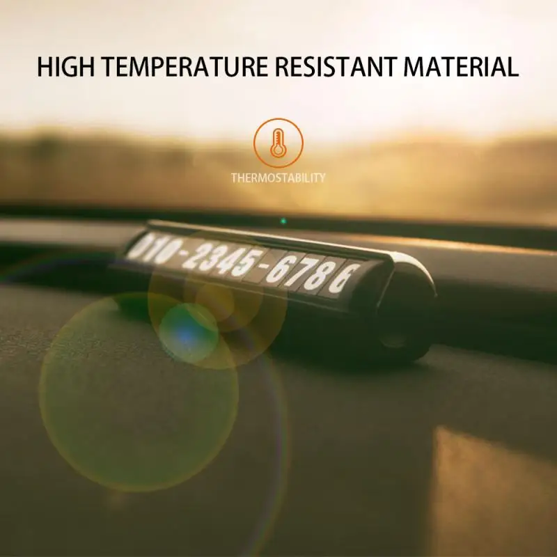 Светящаяся Автомобильная Временная парковочная карта вращающаяся табличка с