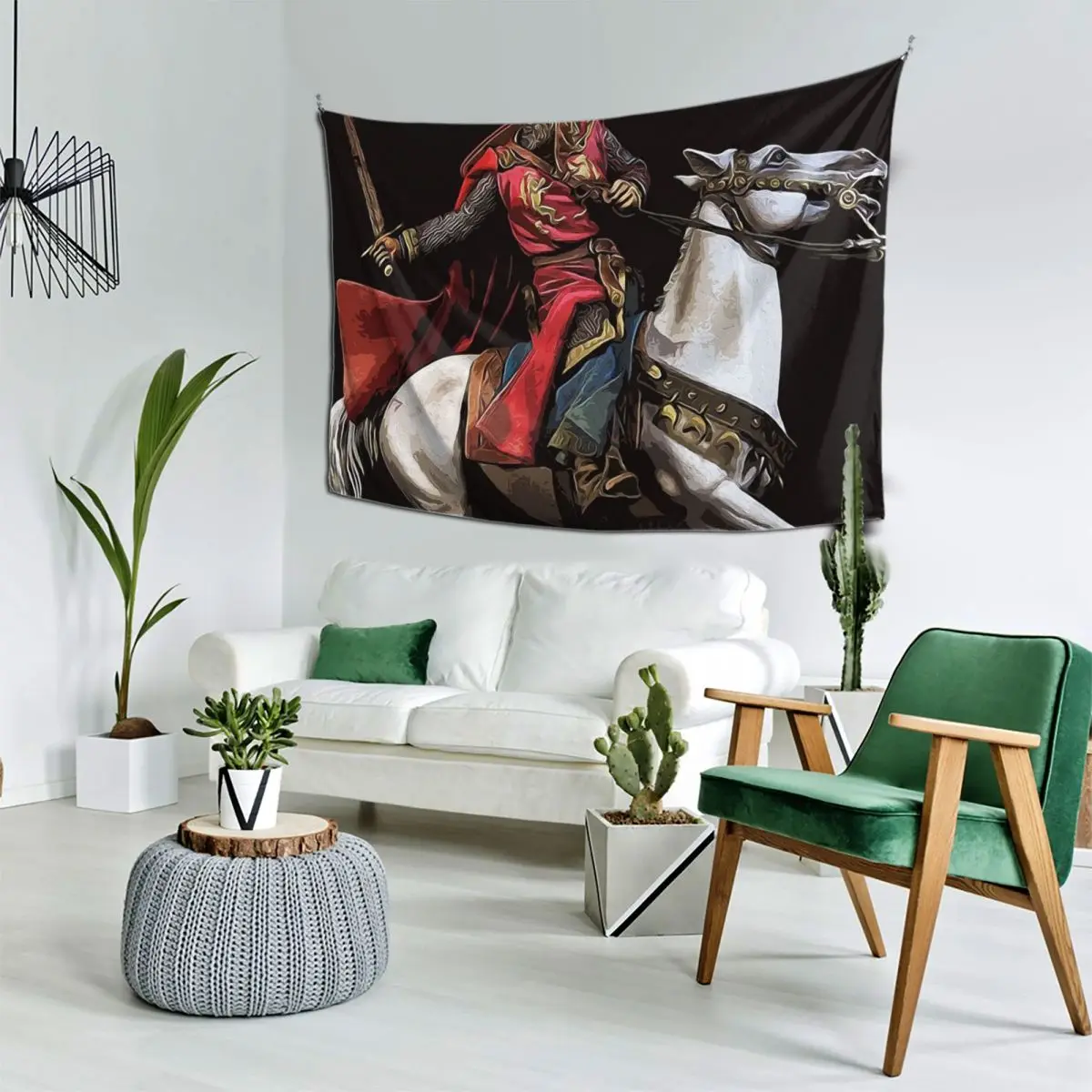 Средневековый рыцарь гобелен декор комнаты для девочек художественная роспись