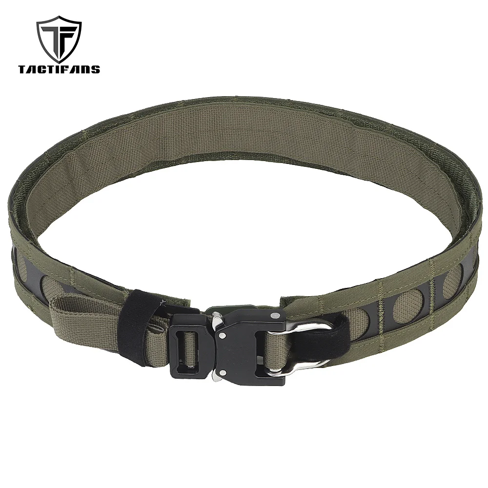 

Ferro Style Airsoft Bison Tactical Belt Two Layer Quick Detach Metal Buckle Lightweight Molle Waist Belt Airsoft Paintball Gear