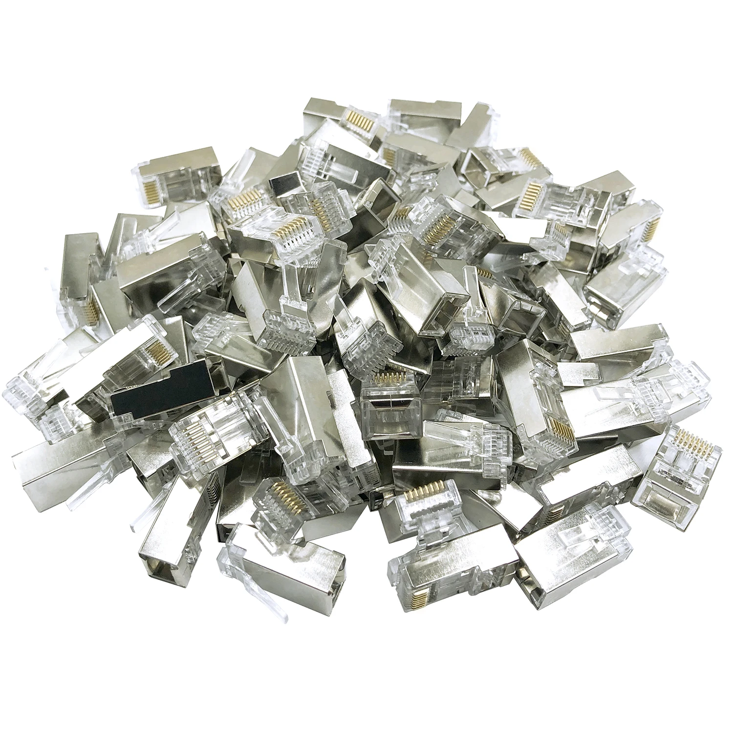 50 шт./лот Новый экранированный разъем RJ45 Cat5e Cat6 Cat 5E 6 сетевой переходник rj45 |